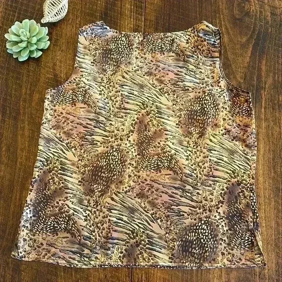 Notations | Satin Animal Print Camisole/Tank Top - Picture 2 of 5
